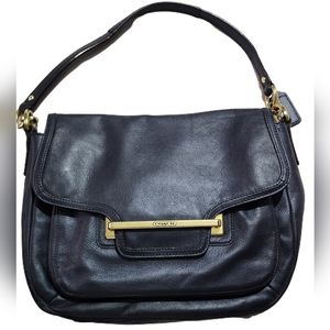 Vintage Coach Handbag Taylor Purse Satchel Blue Leather 17394-F28626